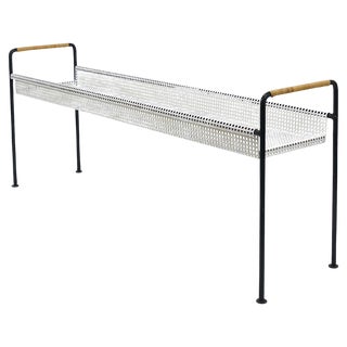 Flower Trough in Iron & Wicker attributed to Carl Auböck, 1950s For Sale