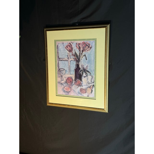 Wood 1980s Framed Floral and Fruit Still Life Wall Art For Sale - Image 7 of 7