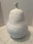 A Terra cotta pear finished in a white gloss paint. Great decor for the kitchen.