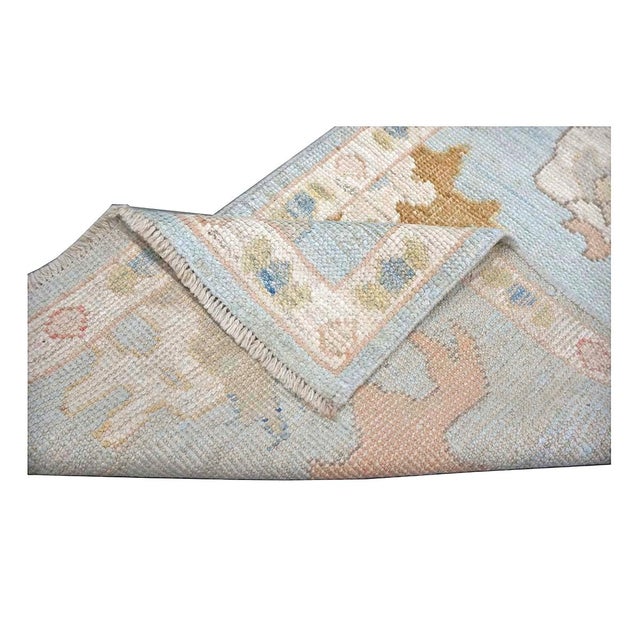 21st Century Turkish Oushak 2X10 Gold, Gray & Ivory, Handmade Runner Rug #1144115 For Sale - Image 11 of 12