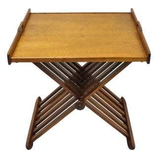 Stewart MacDougall Kipp Stewart Drexel Walnut Folding Campaign Table (A) For Sale