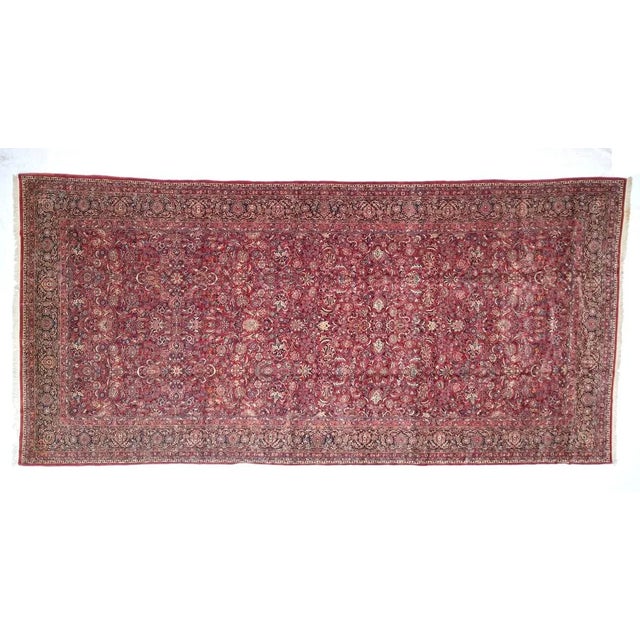 Textile 1930s Vintage Persian Kashan Rug For Sale - Image 7 of 7