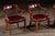 Burgundy Vintage Set of Four Nailhead Trim Barrel-Back Leather Armchairs in Oxblood For Sale - Image 8 of 12