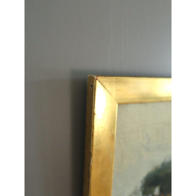 1946 Mid-Century Modern 'Grove in Repose' Mini Abstract Landscape Oil Painting by Swedish Artist Ivar Morsing (1919-2009), Framed For Sale - Image 6 of 12