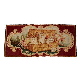 Antique Woven Tapestry Wall Hanging For Sale