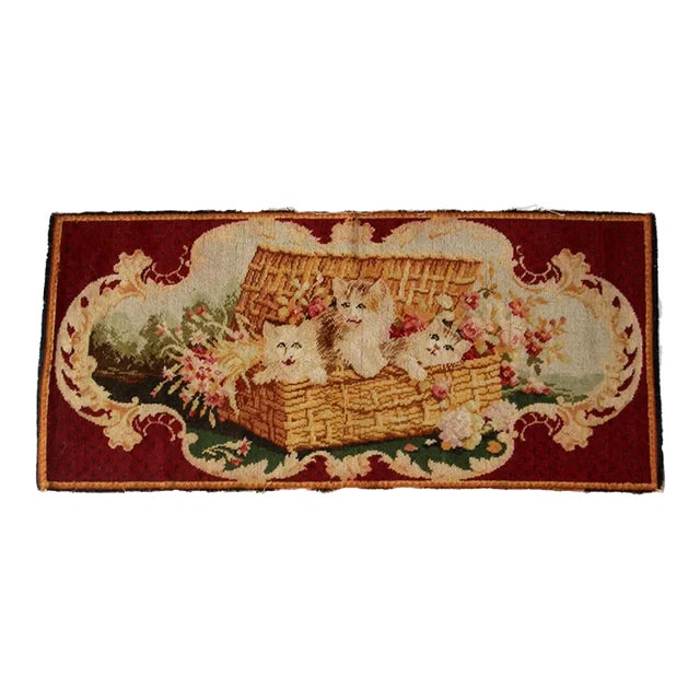 Antique Woven Tapestry Wall Hanging For Sale