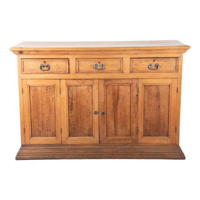Antique English Pine Cabinet For Sale