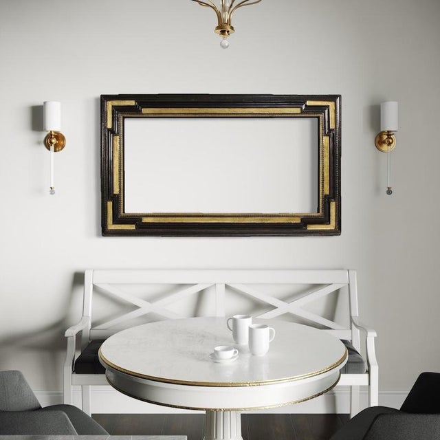 20th Century French Frame in Golden Wood, 1950 For Sale - Image 6 of 14