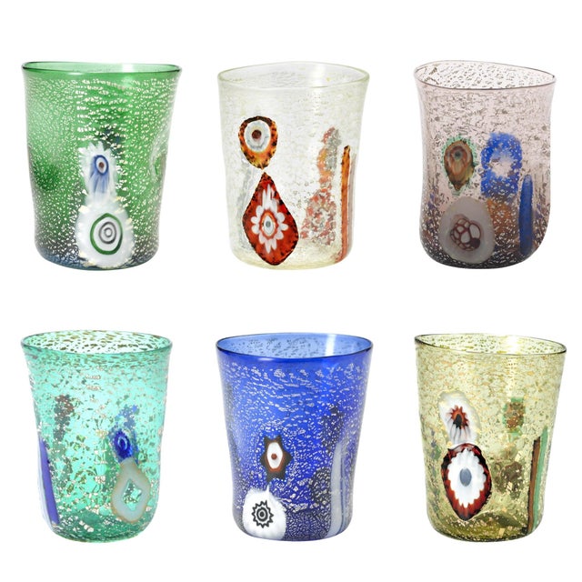 Contemporary Bicchieri di Murano Tumblers - Mixed Set of 6 For Sale - Image 3 of 3