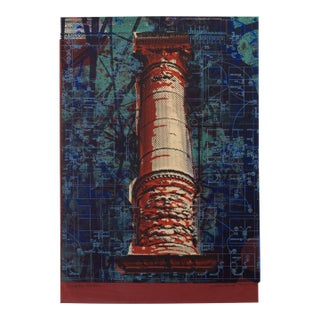 Judith Lipnik Perlow Column Series VI 2003 Signed Serigraph in Colors on Paper U For Sale