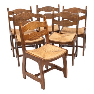 Chairs by Guillerme and Chambron, 1950s, Set of 6 For Sale