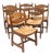 Chairs by Guillerme and Chambron, 1950s, Set of 6 For Sale