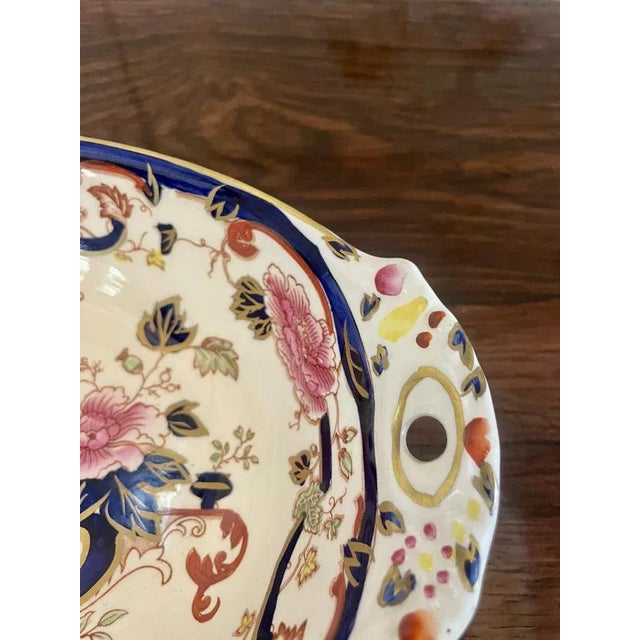 1920s Antique Hand Painted Masons Ironstone Bowl, 1920s For Sale - Image 5 of 11