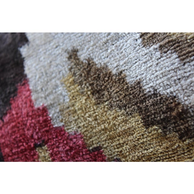 Contemporary Velvet Ikat Bohemian Throw Pillow For Sale - Image 4 of 9