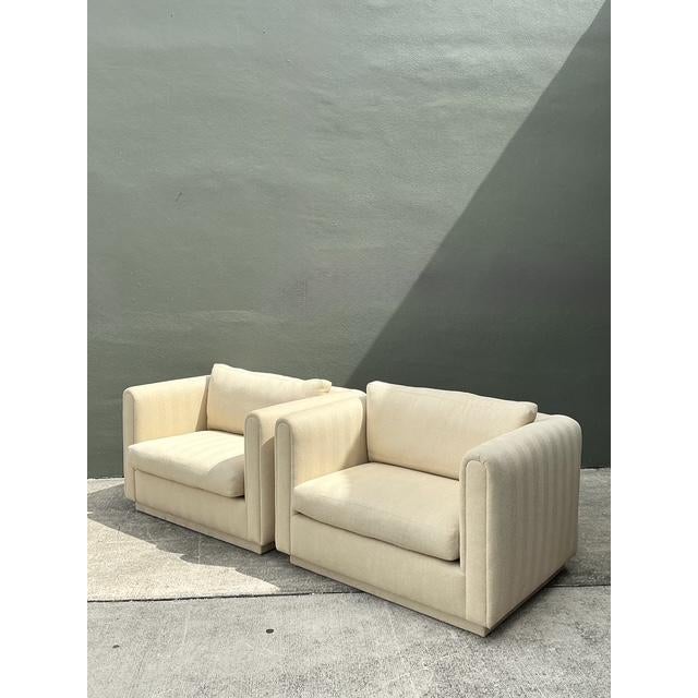 Late 20th Century Vintage Monumental Lounge Chairs After Charles Pfister for Knoll For Sale - Image 5 of 12