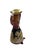 Vintage Italian Hand-Painted Majolica Figural Candlestick – Woman in Traditional Dress For Sale - Image 4 of 12