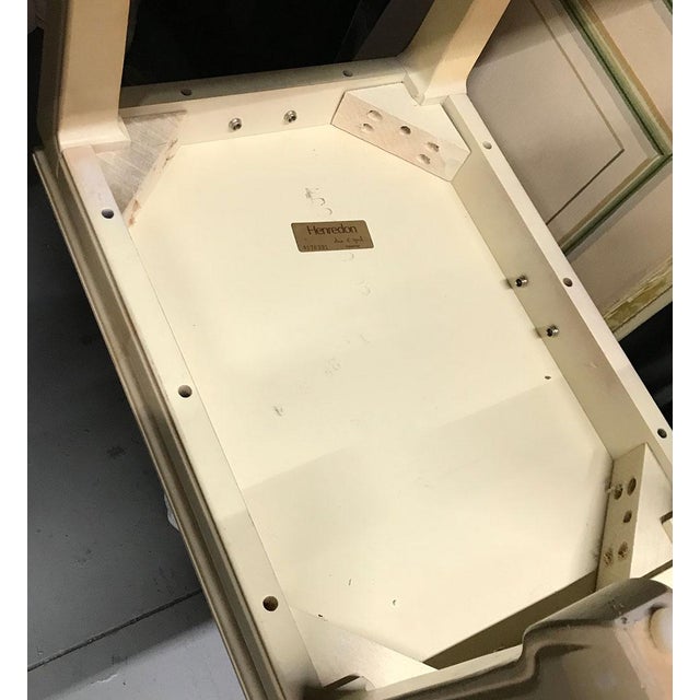 Henredon Asian Inspired Faux Goatskin Tables — a Pair For Sale - Image 11 of 12