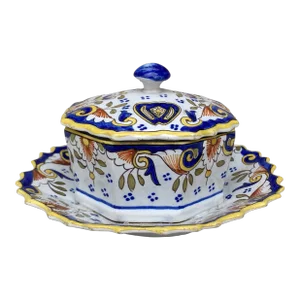 French Faience Tureen Desvres Circa 1900