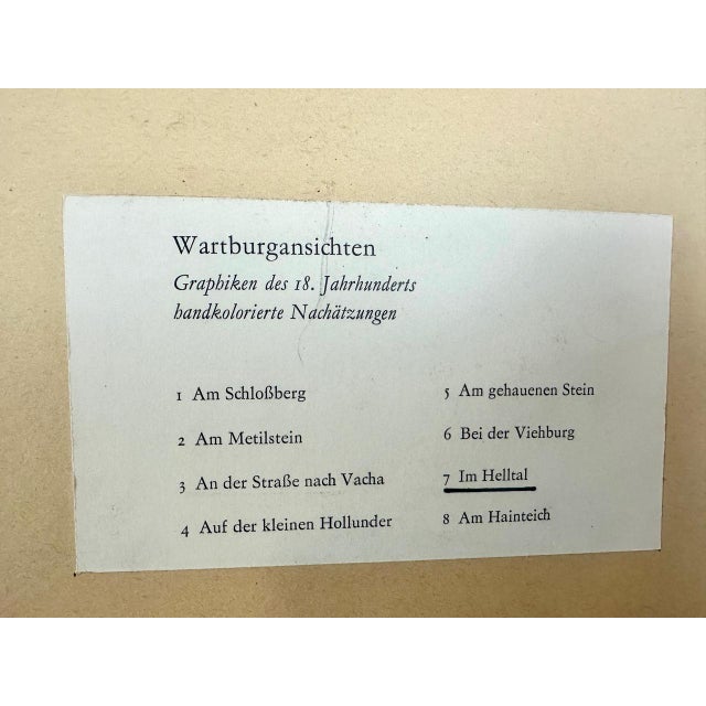 Konrad Horny after Carl Wolff, Todenwarth, Im Helltal, Color Etching on Paper, 18th Century, Framed For Sale - Image 9 of 11