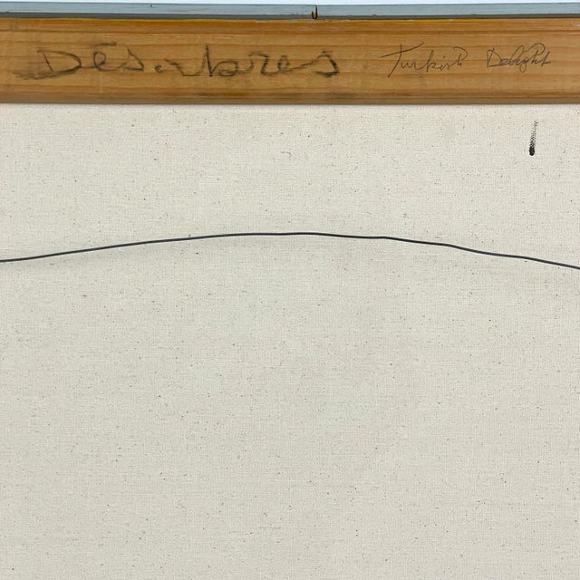 Raymonde Desabres (French-American, 1925-2020) - Expressionist Still Life With Aftabeh Pitcher , Signed (Ca. 1980, Acrylic on Canvas) For Sale - Image 9 of 10