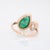 Metal 3.7Ct Zambian Emerald Ring With Lab Created Diamond: Solid 14k Gold, Size 6.75 For Sale - Image 7 of 8