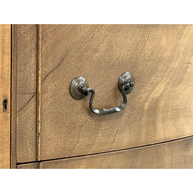 Brown Tuscan Style Serpentine Buffet With Raised Panel Doors For Sale - Image 8 of 9