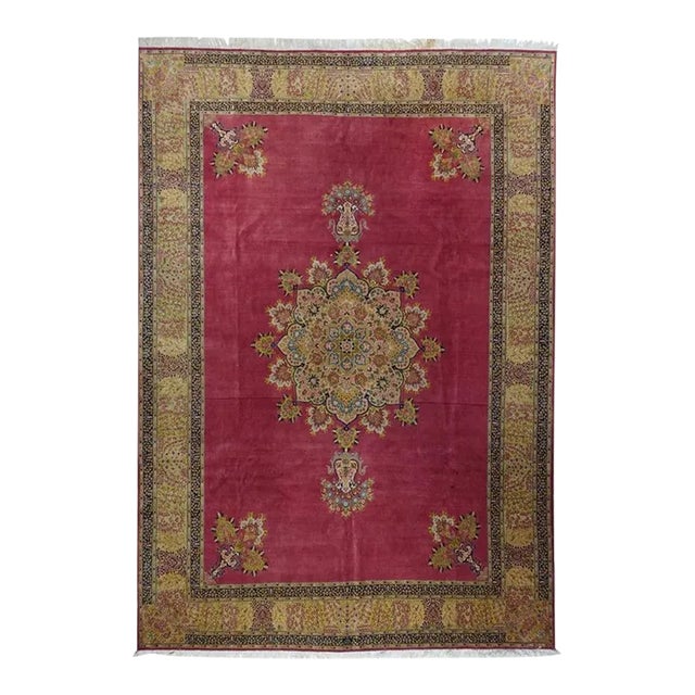 Antique Tabriz Rug 7'11'' x 11'2'' For Sale