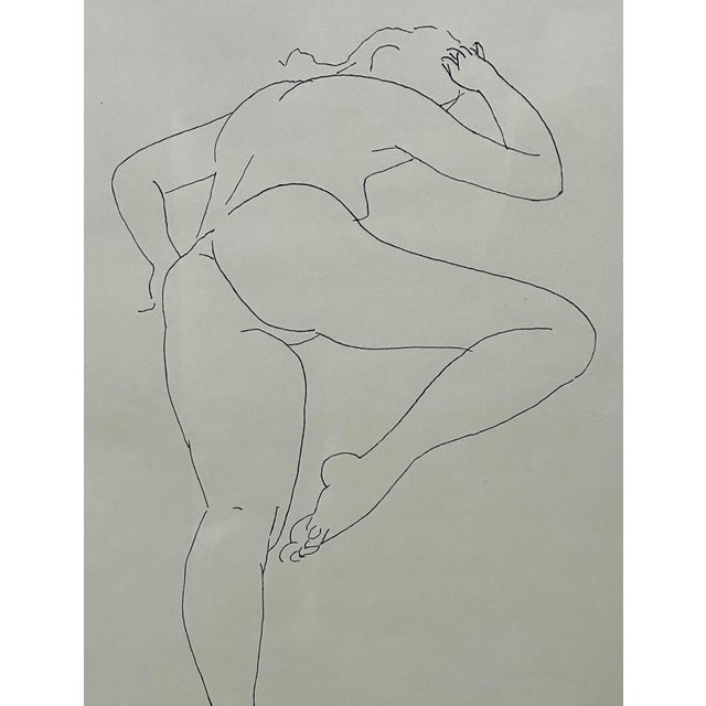 Fabulous dated 1951 original lithograph by the famed American artist, Henry Strater, depicting a reclining nude. This is a...