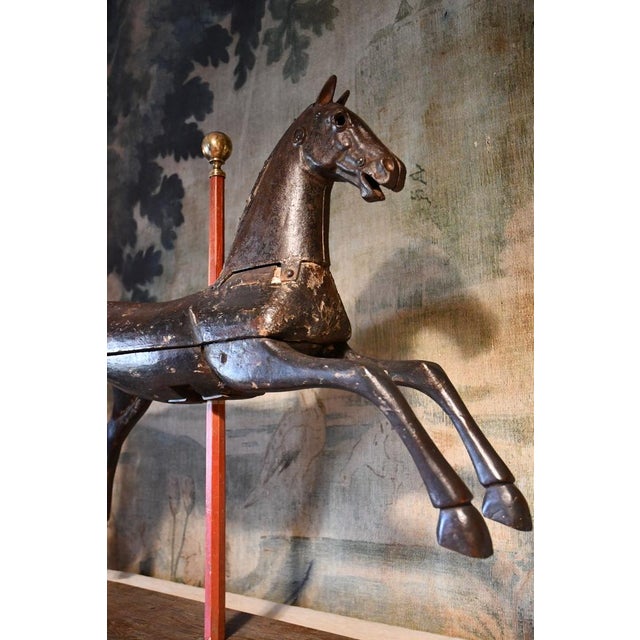 Carousel Horse with Wood Body and Alloy Head, 1890s For Sale - Image 3 of 3