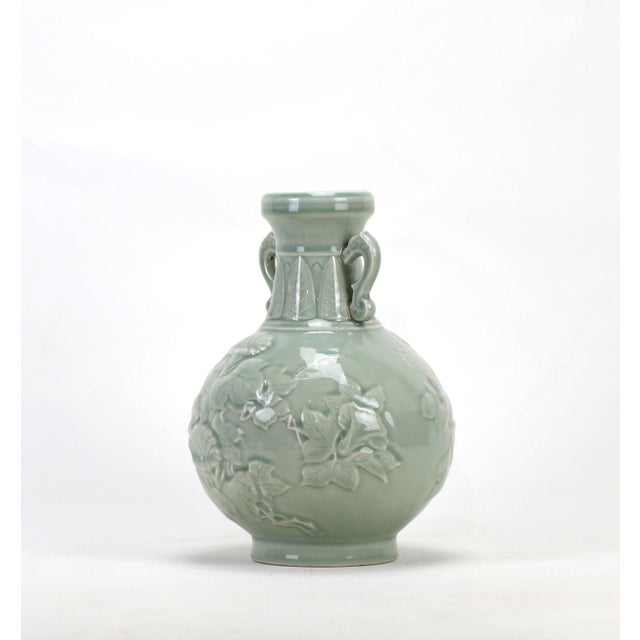 A Pair of 20th Century Celadon Vases For Sale - Image 4 of 8