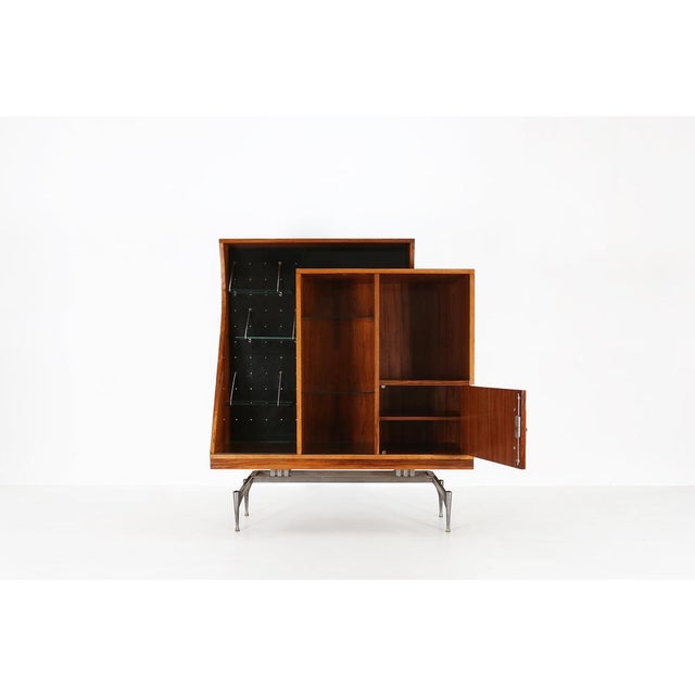Mid-Century Modern Italian Cabinet in Rosewood, 1960s For Sale - Image 4 of 11