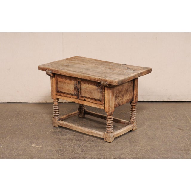 18th Century Rustic Coffee Table With Drawer, Italy For Sale - Image 4 of 11