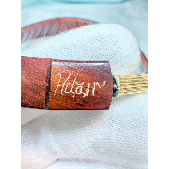 1980s Signed Adair Rosewood Choker & Bracelet Set – Ebony & Maple Inlay, Brass Accents, 2 Pieces For Sale In Salt Lake City - Image 6 of 10