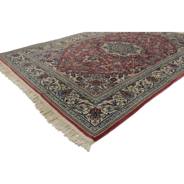 Vintage Chinese Rug with Persian Tabriz Design and Traditional Style - 04'02 x 06'02.