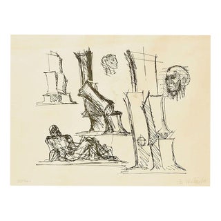 Fritz Wotruba, Figurative Composition, 1970s, Lithograph For Sale