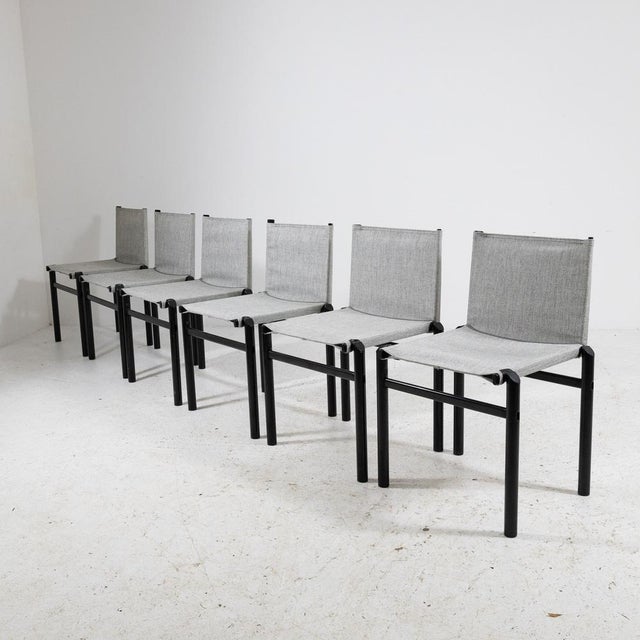 Black Master Chairs by Afra Scarpa & Tobia Scarpa for Molteni, 1970s, Set of 6 For Sale - Image 8 of 11