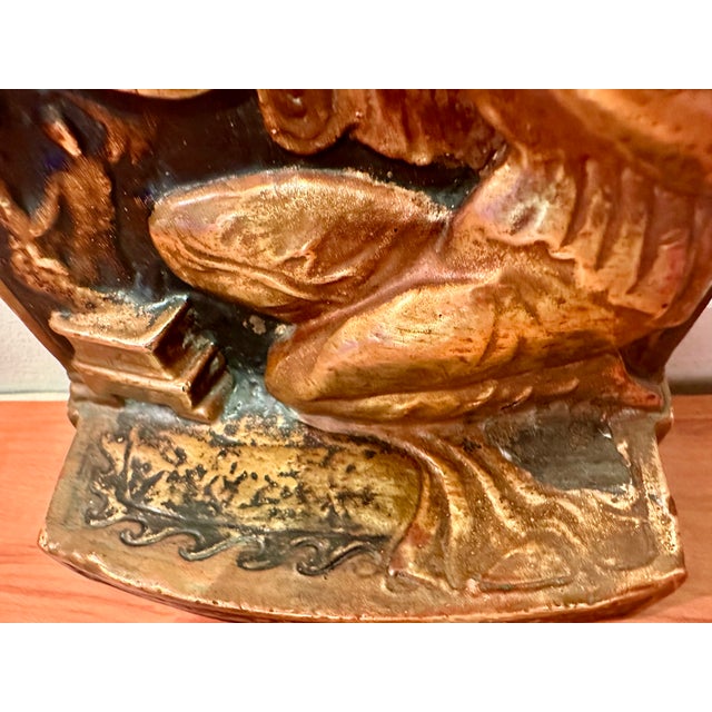 Armor Bronze 1922 Pandora's Box Bookends For Sale - Image 9 of 18