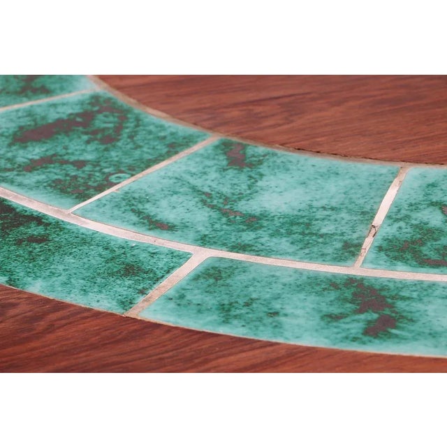 Brown Danish Design Coffee Table with Ceramic Tiles, 1960 For Sale - Image 8 of 11