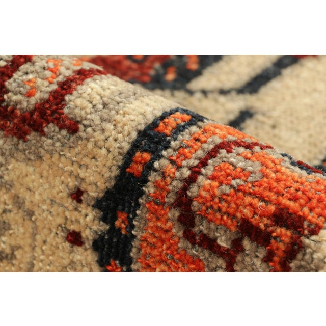Textile Rug & Kilim’s Burano Rug in Beige With Human Pictorials and Floral Patterns For Sale - Image 7 of 8