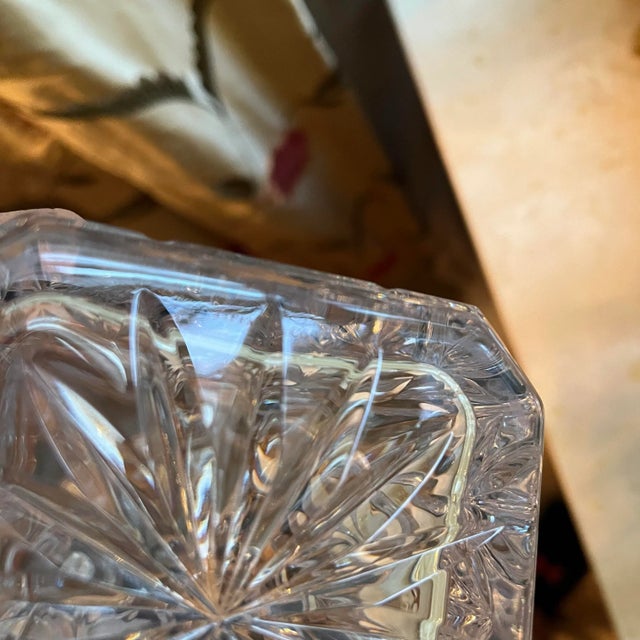 Glass Tiffany and Co. Decanters Heavy Cut Crystal - A Pair For Sale - Image 7 of 8