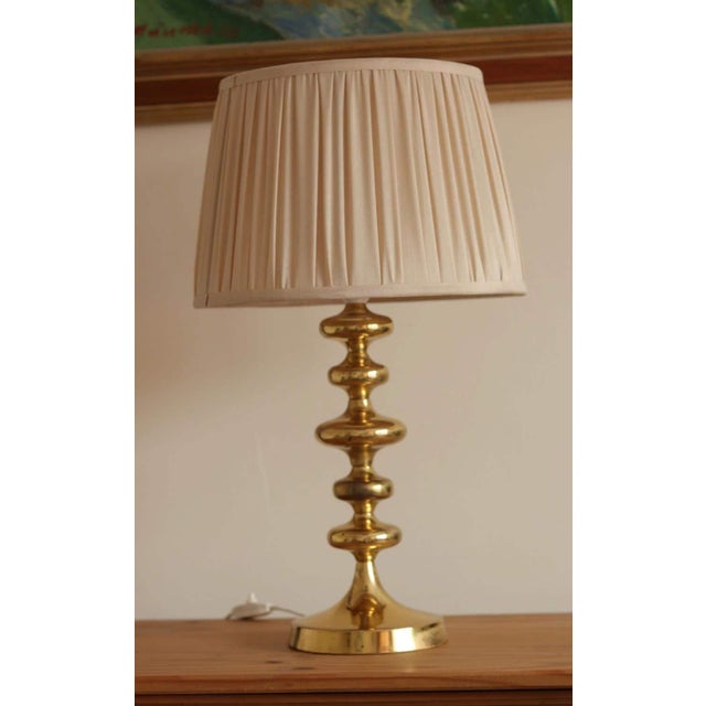 Swedish Brass Bobbin Table Lamp, Set of 2 For Sale - Image 5 of 18