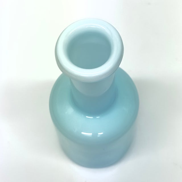 Milky Sky Blue Mixed Glass Vessel Curation - Group of 5 For Sale - Image 10 of 13