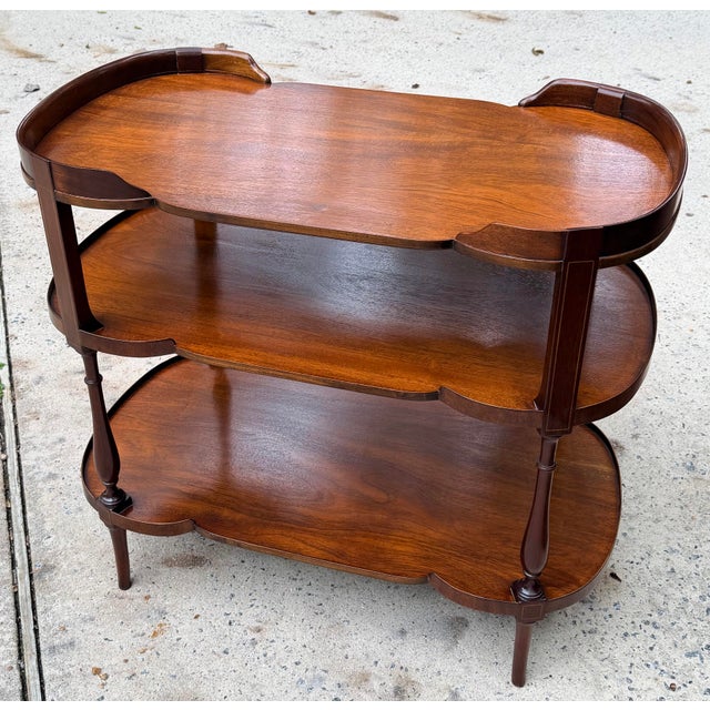 Beacon Hill Regency 3 Tier Mahogany Server Etagere Bar For Sale - Image 4 of 14