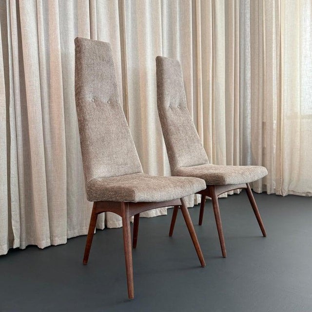 Mid-Century Modern Pair of Mid-Century Modern High Back Side Chairs by Adrian Pearsall For Sale - Image 3 of 9