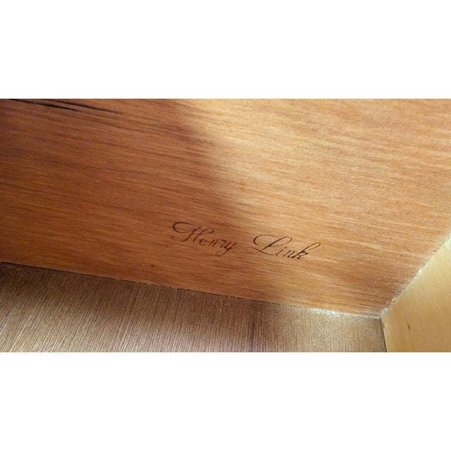 Vintage Henry Link Bali Hai Faux Bamboo 9-Drawer Triple Dresser, Original Finish For Sale - Image 14 of 14