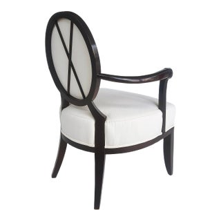 Late 20th Century Barbara Barry for Baker Furniture Oval X-Back Club Chair For Sale