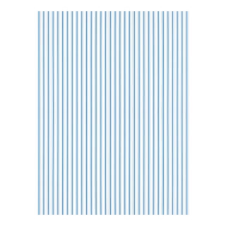 Sample - The House of Scalamandré Johnson Stripe Wallpaper, Blue Jay For Sale
