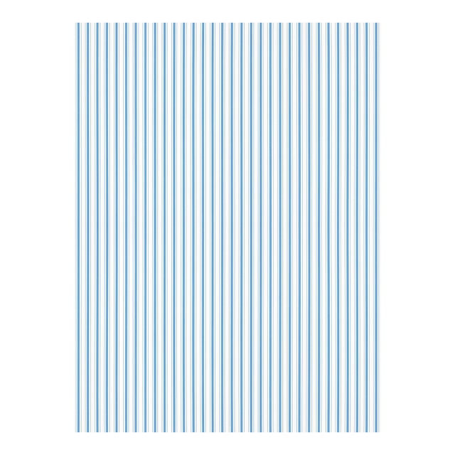 Sample - The House of Scalamandré Johnson Stripe Wallpaper, Blue Jay For Sale