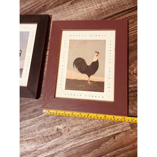 1970s 2 Art Deco Chicken Prints by Warren Kimble For Sale - Image 6 of 10