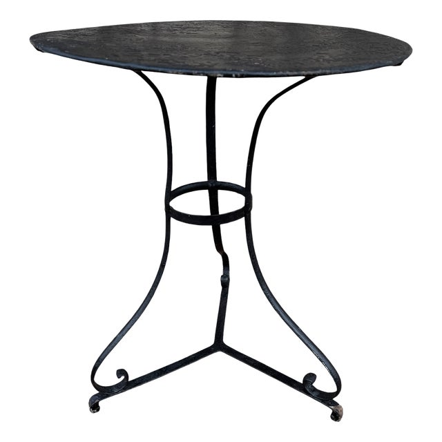Wrought Iron Pedestal Table, France For Sale